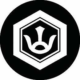 【送料無料】家紋シール 亀甲に山文字 丸型 or 四角 KS-0875