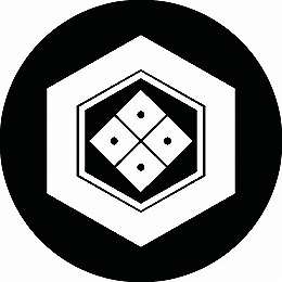 【送料無料】家紋シール 亀甲に四つ目 丸型 or 四角 KS-0876