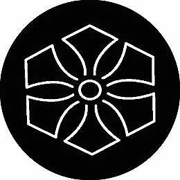 【送料無料】家紋シール 剣形六葉 丸型 or 四角 KS-1066