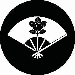 乐天商城 - 【送料無料】家紋シール 五本骨扇に橘 丸型 or 四角 KS-1162