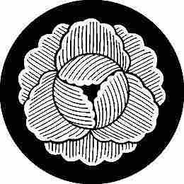 乐天商城 - 【送料無料】家紋シール 向こう牡丹 丸型 or 四角 KS-1212