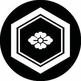 家紋シール細亀甲に豆花菱丸型or四...