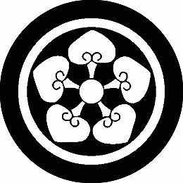 乐天商城 - 【送料無料】家紋シール 細輪に五つ裏葵 丸型 or 四角 KS-1286