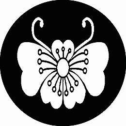 乐天商城 - 【送料無料】家紋シール 桜胡蝶 丸型 or 四角 KS-1311