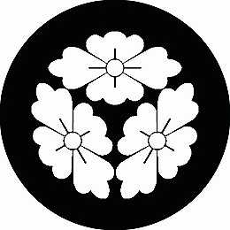 乐天商城 - 【送料無料】家紋シール 三つ花菱 丸型 or 四角 KS-1338