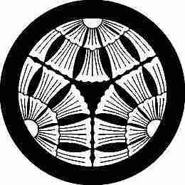 乐天商城 - 【送料無料】家紋シール 三つ割り寄生の花 丸型 or 四角 KS-1350