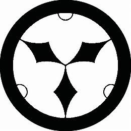 乐天商城 - 【送料無料】家紋シール 三つ割り梔子 丸型 or 四角 KS-1380