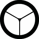 【送料無料】家紋シール 三つ山 丸型 or 四角 KS-1412(3)