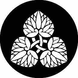 【送料無料】家紋シール 三つ軸違い葵 丸型 or 四角 KS-1415