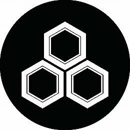 【送料無料】家紋シール 三つ盛り亀甲 丸型 or 四角 KS-1440