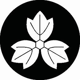 乐天商城 - 【送料無料】家紋シール 三つ葉牡丹 丸型 or 四角 KS-1561