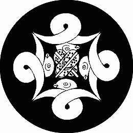 乐天商城 - 【送料無料】家紋シール 四つ結び雁金に違い鷹の羽 丸型 or 四角 KS-1651