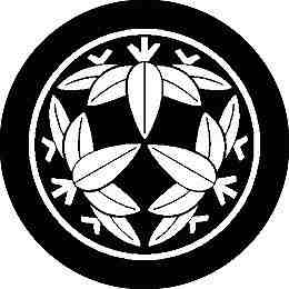 【送料無料】家紋シール 糸輪に三つ篠笹 丸型 or 四角 KS-1751