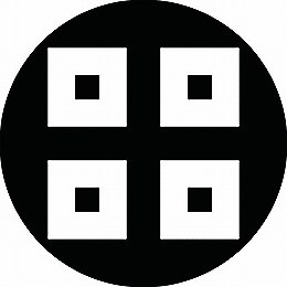 乐天商城 - 【送料無料】家紋シール 七つ割り平四つ目 丸型 or 四角 KS-1803