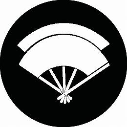 乐天商城 - 【送料無料】家紋シール 重ね扇 丸型 or 四角 KS-1871