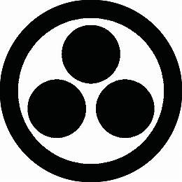 乐天商城 - 【送料無料】家紋シール 石持ち地抜き三つ星 丸型 or 四角 KS-2013