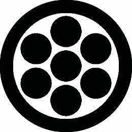 乐天商城 - 【送料無料】家紋シール 石持ち地抜き七曜 丸型 or 四角 KS-2020