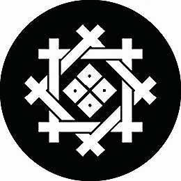 乐天商城 - 【送料無料】家紋シール 組み合わせ井筒に四つ目 丸型 or 四角 KS-2117