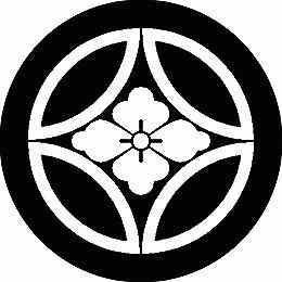 乐天商城 - 【送料無料】家紋シール 中陰の七宝に花菱 丸型 or 四角 KS-2230