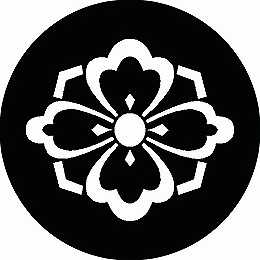 乐天商城 - 【送料無料】家紋シール 中陰剣花菱 丸型 or 四角 KS-2240