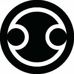 【送料無料】家紋シール 中陰分銅 丸型 or 四角 KS-2277