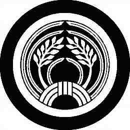 乐天商城 - 【送料無料】家紋シール 中輪に変わり結び稲 丸型 or 四角 KS-2350