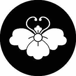 【送料無料】家紋シール 蝶花菱 丸型 or 四角 KS-2364