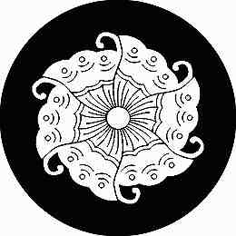 乐天商城 - 【送料無料】家紋シール 蝶車 丸型 or 四角 KS-2365