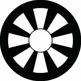 乐天商城 - 【送料無料】家紋シール 八つ日足 丸型 or 四角 KS-2589