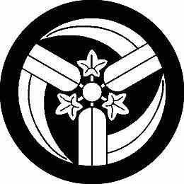 【送料無料】家紋シール 尖り花菱 丸型 or 四角 KS-2683