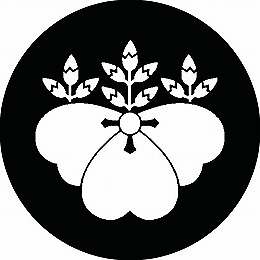 【送料無料】家紋シール 尖り花菱 丸型 or 四角 KS-2712