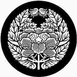 【送料無料】家紋シール 牡丹 丸型 or 四角 KS-3154