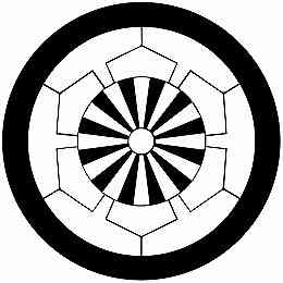 乐天商城 - 【送料無料】家紋シール 榊原源氏車 丸型 or 四角 KS-3166