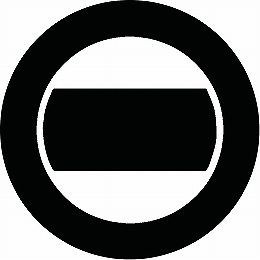 乐天商城 - 【送料無料】家紋シール 新田一つ引（大中黒） 丸型 or 四角 KS-3213