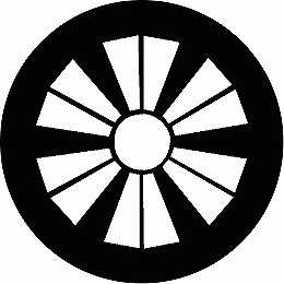 乐天商城 - 【送料無料】家紋シール 変わり十二日足 丸型 or 四角 KS-3235