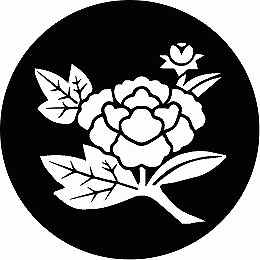 【送料無料】家紋シール 枝牡丹（牡丹の折枝） 丸型 or 四角 KS-3285
