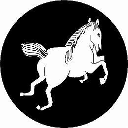 乐天商城 - 【送料無料】家紋シール 左走り馬紋 NS4D-011 丸型 or 四角 KS-3592