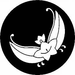 乐天商城 - 【送料無料】家紋シール 竜胆花蝶紋 NS4D-022 丸型 or 四角 KS-3603