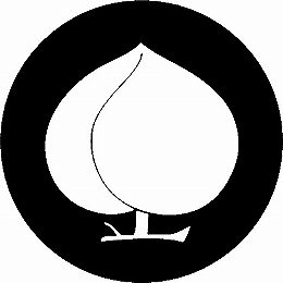 【送料無料】家紋シール 一つ桃紋 NS4S-001 丸型 or 四角 KS-3711