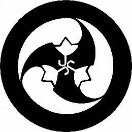 乐天商城 - 【送料無料】家紋シール 唐辛子巴紋 NS4S-024 丸型 or 四角 KS-3734