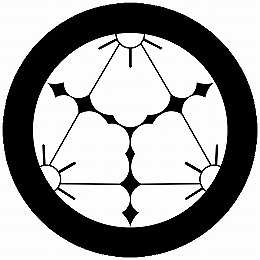 乐天商城 - 【送料無料】家紋シール 三つ割り唐花 丸型 or 四角 KS-3857