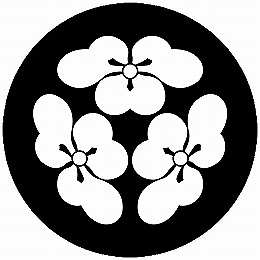 乐天商城 - 【送料無料】家紋シール 三つ頭合わせ片喰 丸型 or 四角 KS-4034