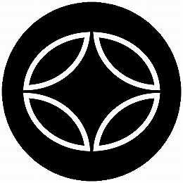 【送料無料】家紋シール 中陰平七宝 丸型 or 四角 KS-4134