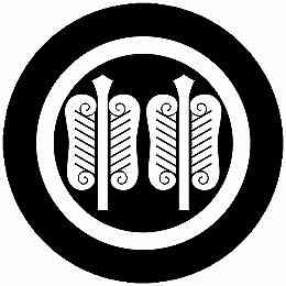 乐天商城 - 【送料無料】家紋シール 丸に並び唐団扇 丸型 or 四角 KS-4239