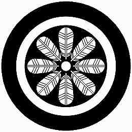 【送料無料】家紋シール 丸に八つ鷹の羽車 丸型 or 四角 KS-4285