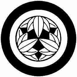 【送料無料】家紋シール 丸に十五枚笹 丸型 or 四角 KS-4313