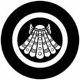 【送料無料】家紋シール 丸に板屋貝 丸型 or 四角 KS-4385(3.0)