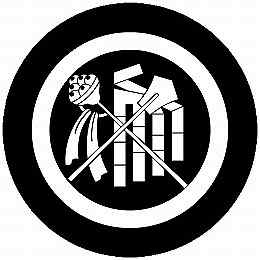 乐天商城 - 【送料無料】家紋シール 丸に鈴違い幣 丸型 or 四角 KS-4482