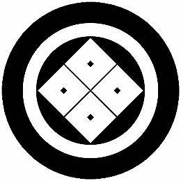 乐天商城 - 【送料無料】家紋シール 丸に隅立て四つ目 丸型 or 四角 KS-4492