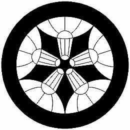 乐天商城 - 【送料無料】家紋シール 五つ市女笠 丸型 or 四角 KS-4590